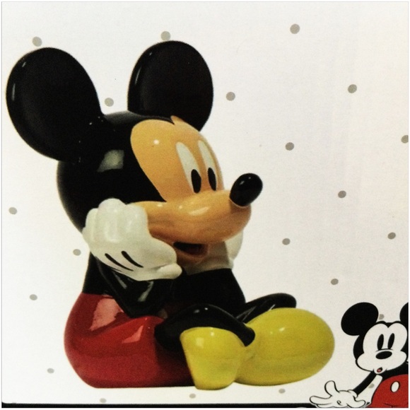 🍒 DISNEY Mickey Mouse Ceramic Coin Bank – Classic Outfit, NWT - Picture 9 of 12